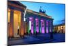 Festival of Lights, Brandenburg Gate at Pariser Platz, Berlin, Germany-null-Mounted Art Print