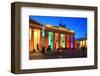 Festival of Lights, Brandenburg Gate at Pariser Platz, Berlin, Germany-null-Framed Art Print