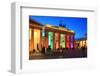 Festival of Lights, Brandenburg Gate at Pariser Platz, Berlin, Germany-null-Framed Art Print