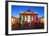 Festival of Lights, Brandenburg Gate at Pariser Platz, Berlin, Germany-null-Framed Art Print