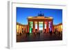 Festival of Lights, Brandenburg Gate at Pariser Platz, Berlin, Germany-null-Framed Art Print