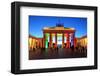 Festival of Lights, Brandenburg Gate at Pariser Platz, Berlin, Germany-null-Framed Art Print