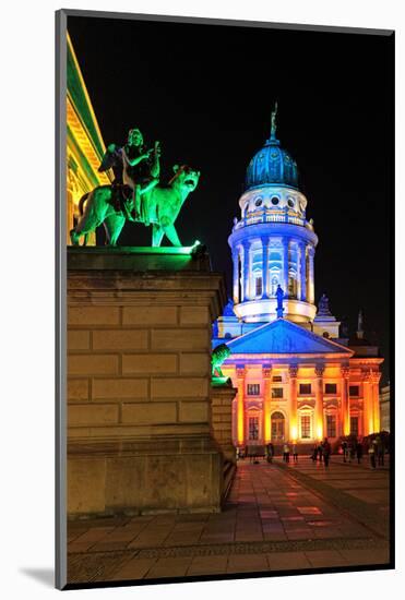 Festival of Lights, French Cathedral at Gendarmenmarkt, Berlin, Germany-null-Mounted Art Print