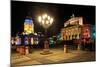 Festival of Lights, New Church, Deutscher Dom, and Berlin Theatre at Gendarmenmarkt, Berlin-null-Mounted Art Print