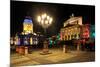 Festival of Lights, New Church, Deutscher Dom, and Berlin Theatre at Gendarmenmarkt, Berlin-null-Mounted Art Print