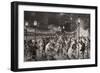 Festival of Skaters at Arena Di Milano to Benefit Poor by Antonio Bonamore (1845-1907)-null-Framed Giclee Print