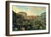 Festival of the Bulls, Campo San Polo-Joseph Heintz-Framed Giclee Print