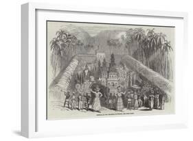 Festival of the Perahera, in Ceylon-null-Framed Giclee Print