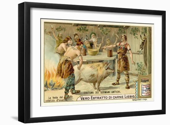 Festival of the Winter Solstice, Ancient Germany-null-Framed Giclee Print