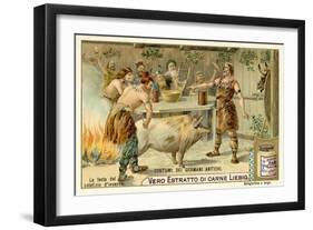 Festival of the Winter Solstice, Ancient Germany-null-Framed Giclee Print