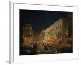 Festivals of Moccoletti (Tapers) (Carnival in Rome), 1852-Ippolito Caffi-Framed Giclee Print