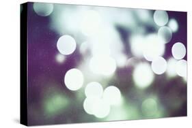 Festive Background with Natural Bokeh and Bright Golden Lights. Vintage Magic Background with Color-Maximusnd-Stretched Canvas