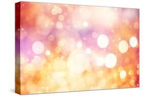 Festive Background with Natural Bokeh and Bright Golden Lights. Vintage Magic Background with Color-Maximusnd-Stretched Canvas