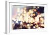 Festive Background with Natural Bokeh and Bright Golden Lights. Vintage Magic Background with Color-Maximusnd-Framed Photographic Print