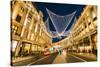 Festive Christmas lights in Regent Street in 2016, London, England, United Kingdom, Europe-Fraser Hall-Stretched Canvas