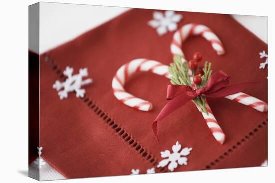 Festive Christmas Place Setting-Tammy Hanratty-Stretched Canvas
