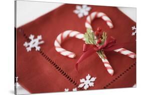 Festive Christmas Place Setting-Tammy Hanratty-Stretched Canvas