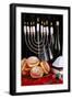 Festive Composition for Hanukkah on Cloth Close-Up-Yastremska-Framed Photographic Print