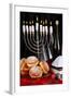 Festive Composition for Hanukkah on Cloth Close-Up-Yastremska-Framed Photographic Print