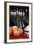 Festive Composition for Hanukkah on Cloth Close-Up-Yastremska-Framed Photographic Print