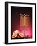 Festive Composition for Hanukkah on Dark Background-Yastremska-Framed Photographic Print