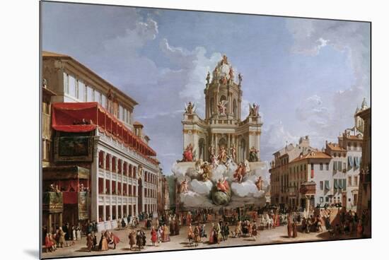 Festive Decorations on Pizza Di Spagna-Giovanni Paolo Pannini-Mounted Giclee Print