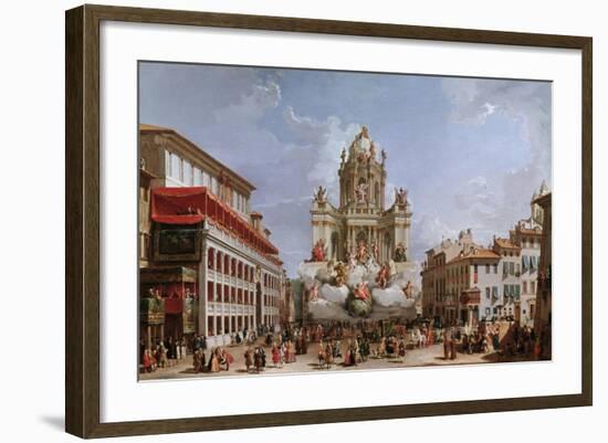 Festive Decorations on Pizza Di Spagna-Giovanni Paolo Pannini-Framed Giclee Print