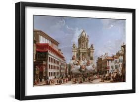 Festive Decorations on Pizza Di Spagna-Giovanni Paolo Pannini-Framed Giclee Print