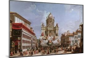 Festive Decorations on Pizza Di Spagna-Giovanni Paolo Pannini-Mounted Giclee Print