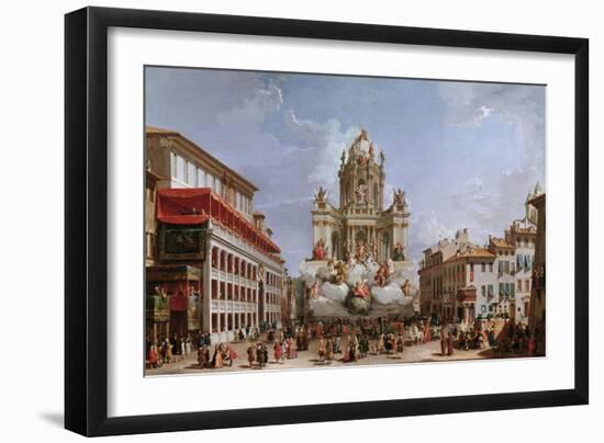 Festive Decorations on Pizza Di Spagna-Giovanni Paolo Pannini-Framed Premium Giclee Print