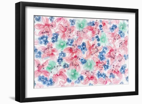 Festive Flower Patterns I-Li Bo-Framed Giclee Print