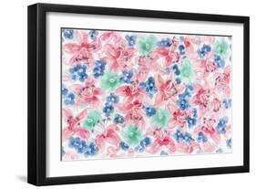 Festive Flower Patterns I-Li Bo-Framed Giclee Print