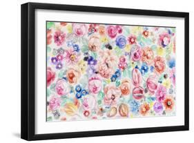 Festive Flower Patterns III-Li Bo-Framed Giclee Print