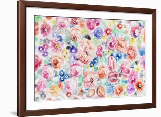 Festive Flower Patterns III-Li Bo-Framed Giclee Print