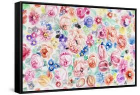 Festive Flower Patterns III-Li Bo-Framed Stretched Canvas