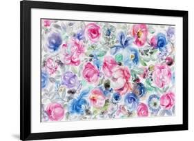 Festive Flower Patterns V-Li Bo-Framed Giclee Print