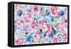 Festive Flower Patterns V-Li Bo-Framed Stretched Canvas