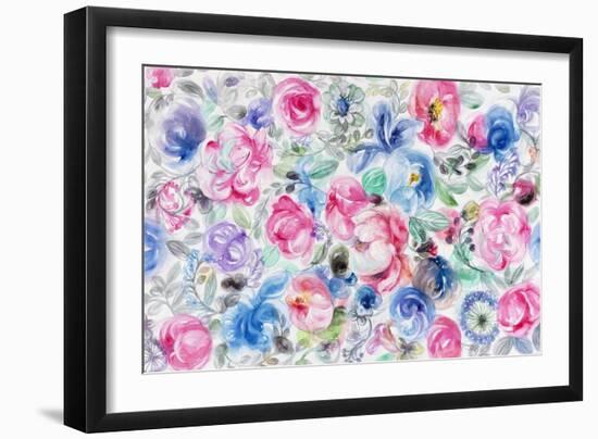 Festive Flower Patterns V-Li Bo-Framed Giclee Print