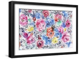 Festive Flower Patterns VI-Li Bo-Framed Giclee Print