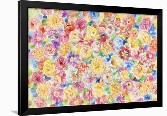 Festive Flower Patterns VII-Li Bo-Framed Giclee Print