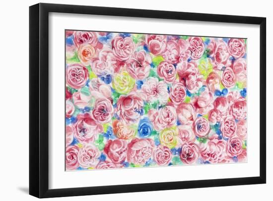 Festive Flower Patterns VIII-Li Bo-Framed Giclee Print