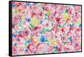 Festive Flower Patterns VIII-Li Bo-Framed Stretched Canvas