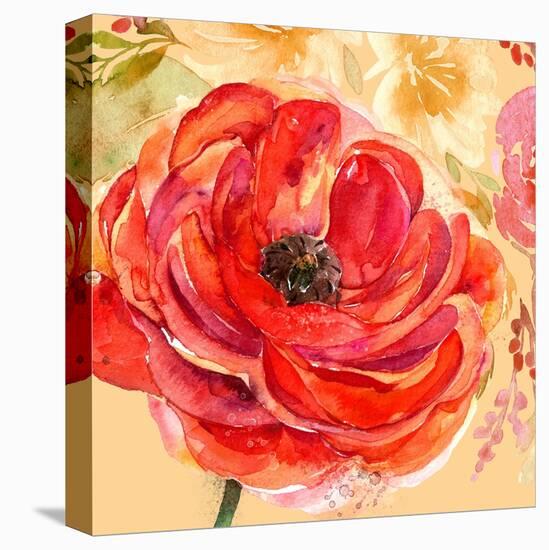 Festive Flowers 1-Jing Jin-Stretched Canvas