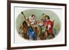 Festive Men Drinking and Smoking Scene Cigar Box Label-Lantern Press-Framed Premium Giclee Print