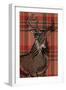 Festive Plaid Stag-Ingrid Van Den Brand-Framed Giclee Print