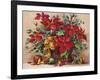 Festive Poinsettia Basket-Barbara Mock-Framed Premium Giclee Print