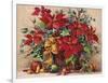 Festive Poinsettia Basket-Barbara Mock-Framed Giclee Print