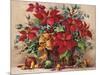 Festive Poinsettia Basket-Barbara Mock-Mounted Giclee Print