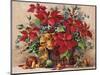 Festive Poinsettia Basket-Barbara Mock-Mounted Giclee Print