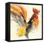 Festive Rooster I-Albena Hristova-Framed Stretched Canvas